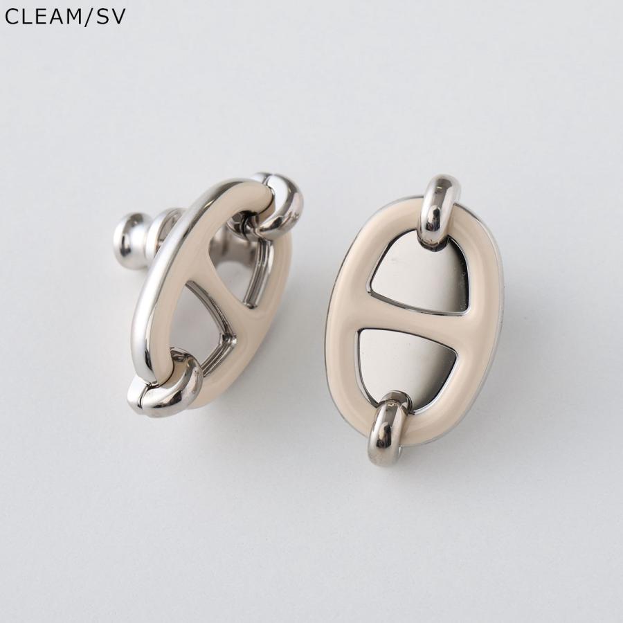 HERMES エルメス ピアス ミニ マイヨン PM MINI Maillon H PM H100052FP H100052FO レディース スタッド メタル シェーヌダンクルの画像