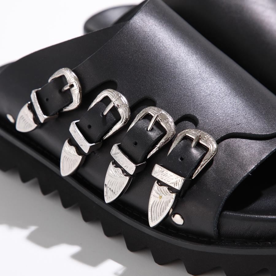 TOGA L BELT FLAT PUMPS ブラック