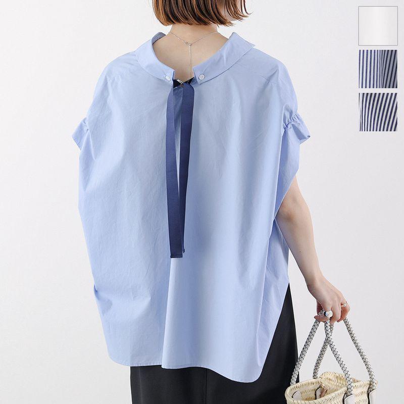 HERENCIA ヘレンチア ブラウス Back ribbon blouse HERENCIA（ヘレンチア） ブラウス Back ribbon blouse H425134
