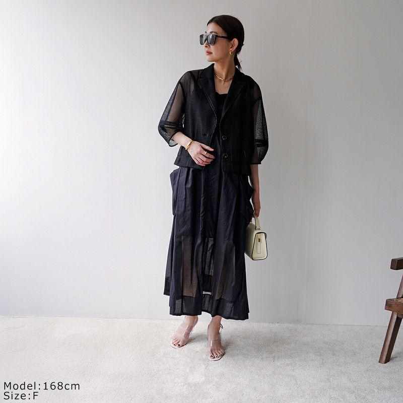 HERENCIA（ヘレンチア） 五分袖 ジャケット H225117 Mesh jacket 
