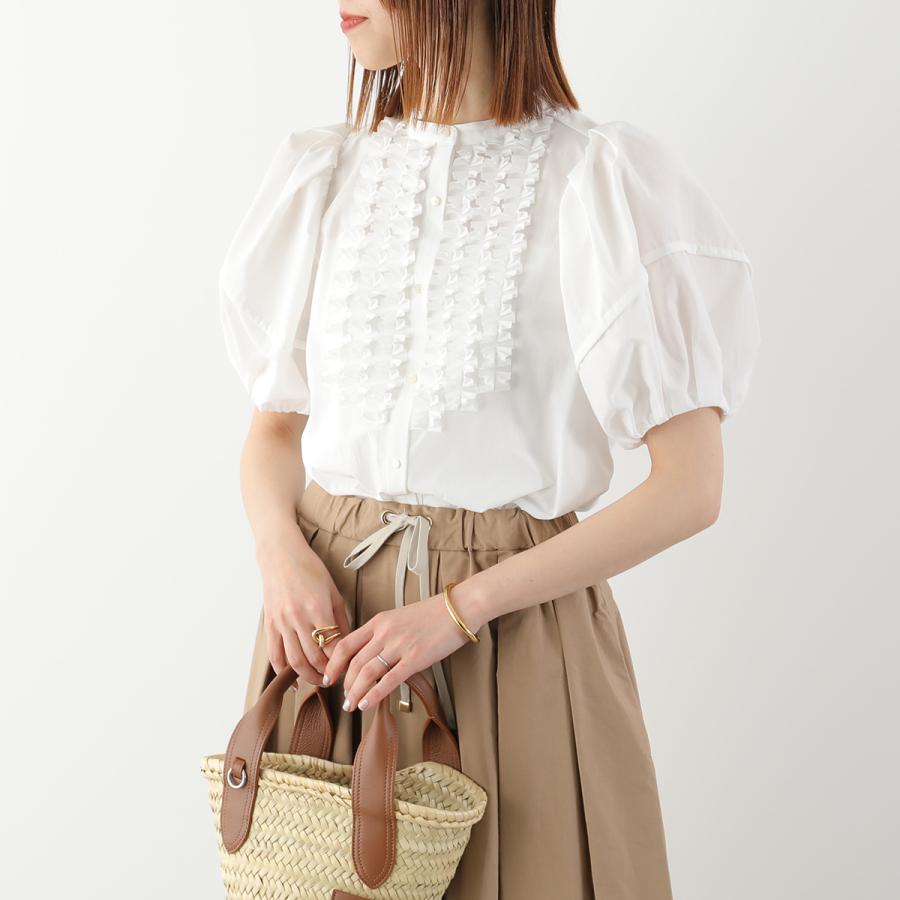 【新品】マリリンムーン モダンタックフリルブラウス 白 ホワイト ボリューム Marilyn Moon（マリリンムーン） ブラウス modern tuck frill volume