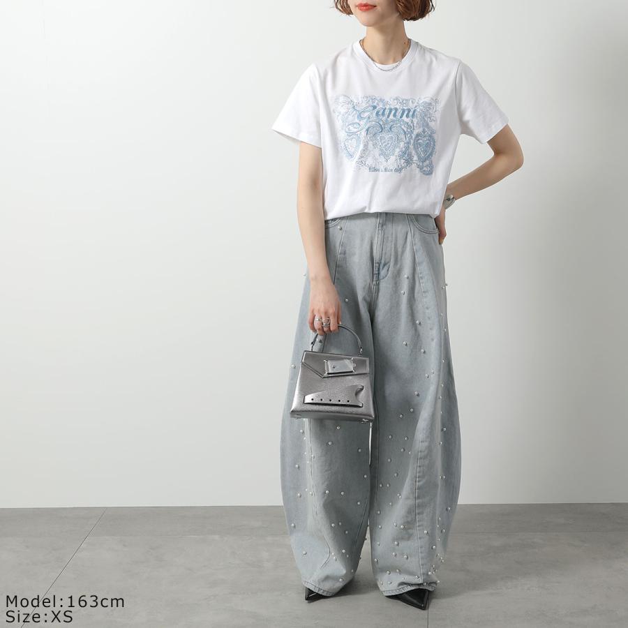 GANNI（ガニー） 半袖 Tシャツ Basic Jersey Tattoo Lace Relaxed T