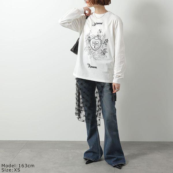 GANNI（ガニー） 長袖 Tシャツ Re-cut Heavy Jersey Charm Long Sleeve