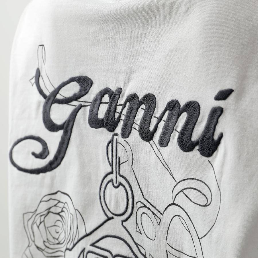 GANNI ガニー 長袖 Tシャツ Re-cut Heavy Jersey Charm Long