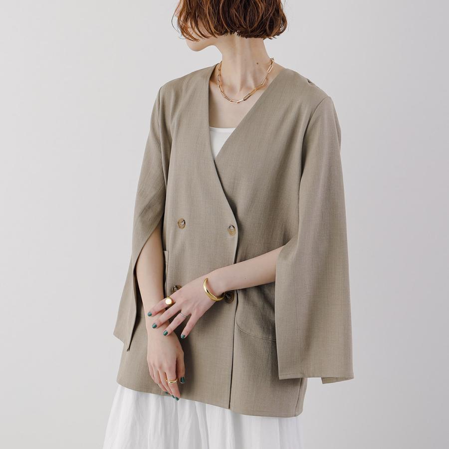 麻ジャケット/ポケットモニーレ飾り/未使用 LeeLWB03001レディ―スジップアップジャケット｜作業服・作業着の