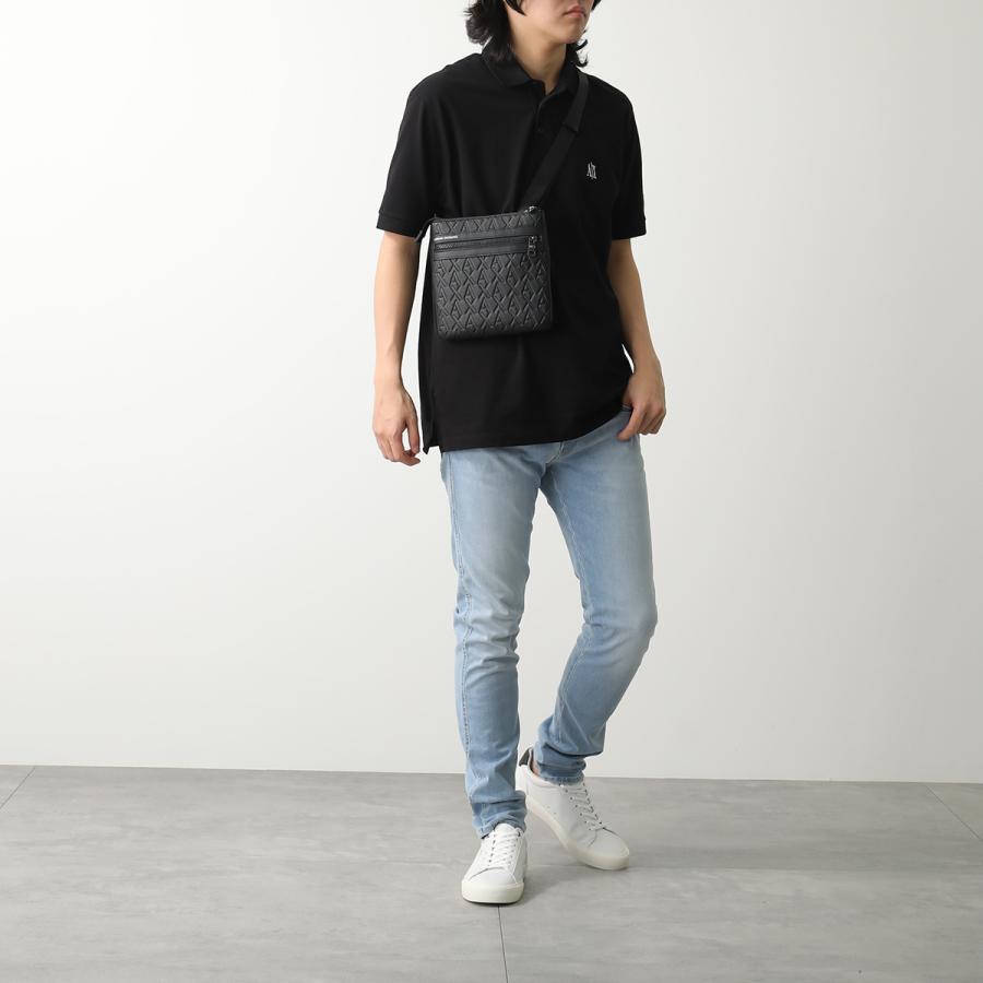 ARMANI EXCHANGE A/X アルマーニ エクスチェンジ ショルダーバッグ XM000579 AF12133 メンズ エコレザー クロスボディ ロゴ 鞄 UC001/BLACKの画像