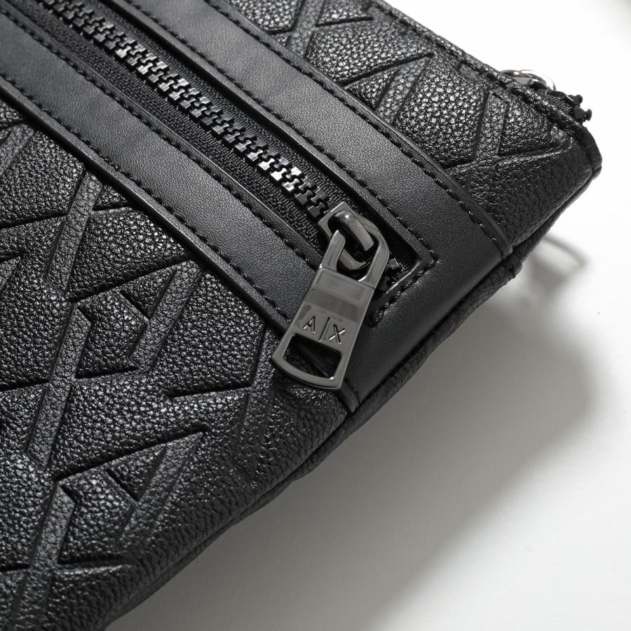 ARMANI EXCHANGE A/X アルマーニ エクスチェンジ ショルダーバッグ XM000579 AF12133 メンズ エコレザー クロスボディ ロゴ 鞄 UC001/BLACKの画像