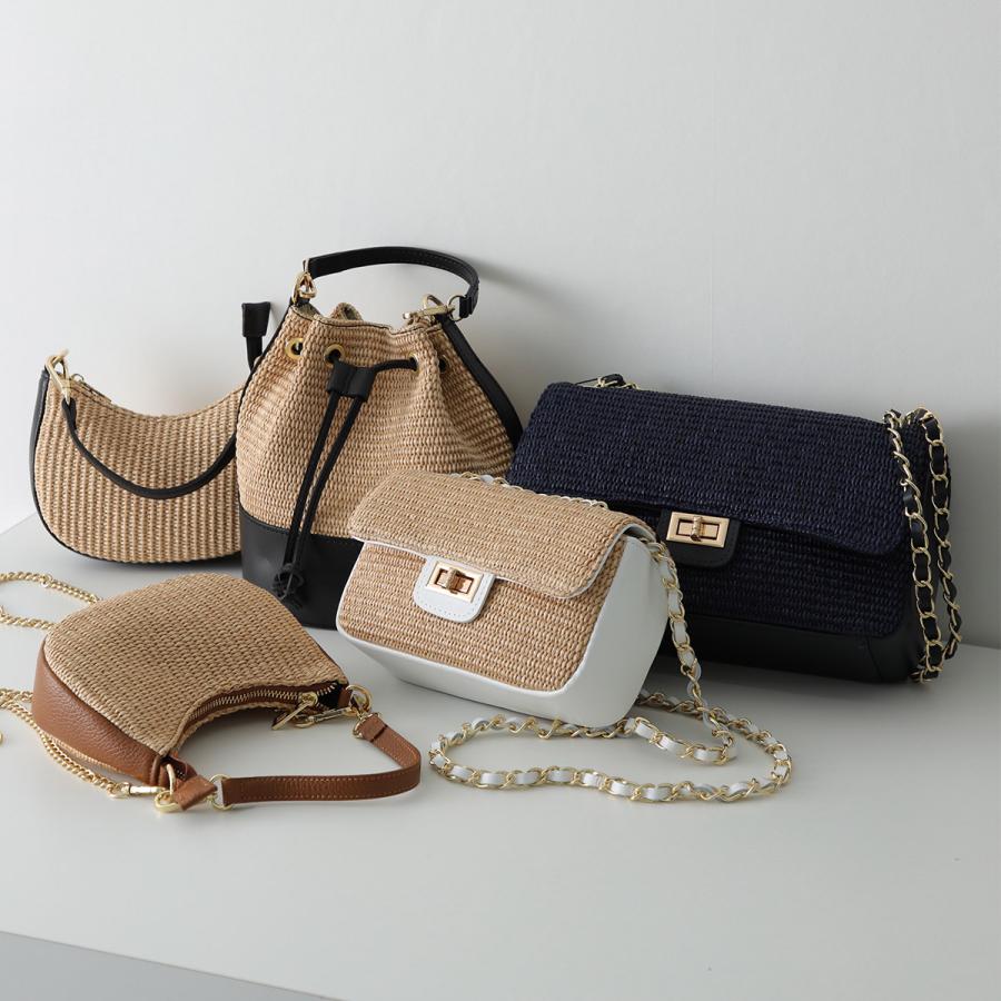 andrea cardone アンドレアカルドネ ショルダーバッグ rafia Leather