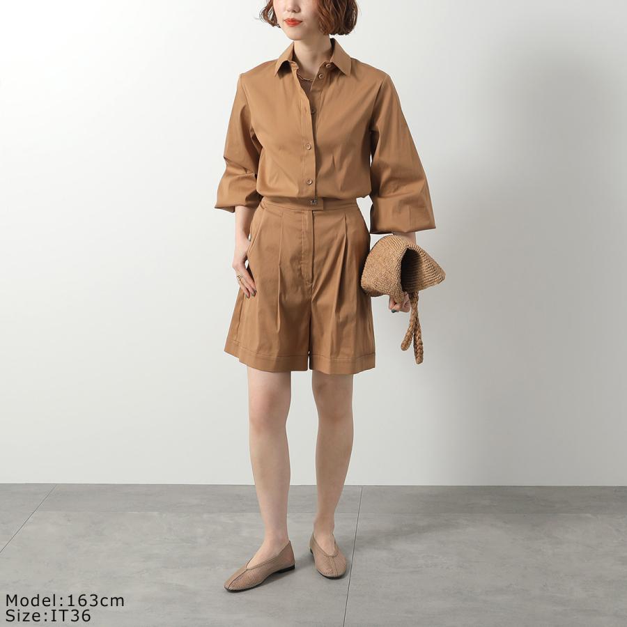 マックスマーラ 23AW キャメル ナイロン バルーンスリーブ MARCO ブラウス 36 Max Mara - マックスマーラ 23AW キャメル ナイロン バルーンスリーブ