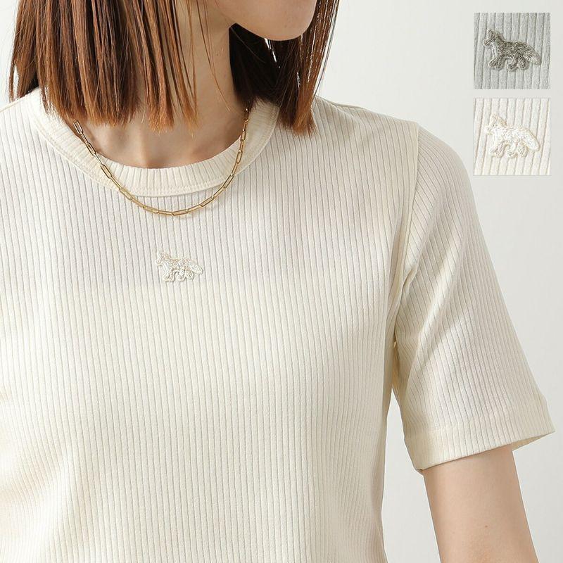 MAISON KITSUNE（メゾン キツネ） Tシャツ BABY FOX RIBBED FITTED
