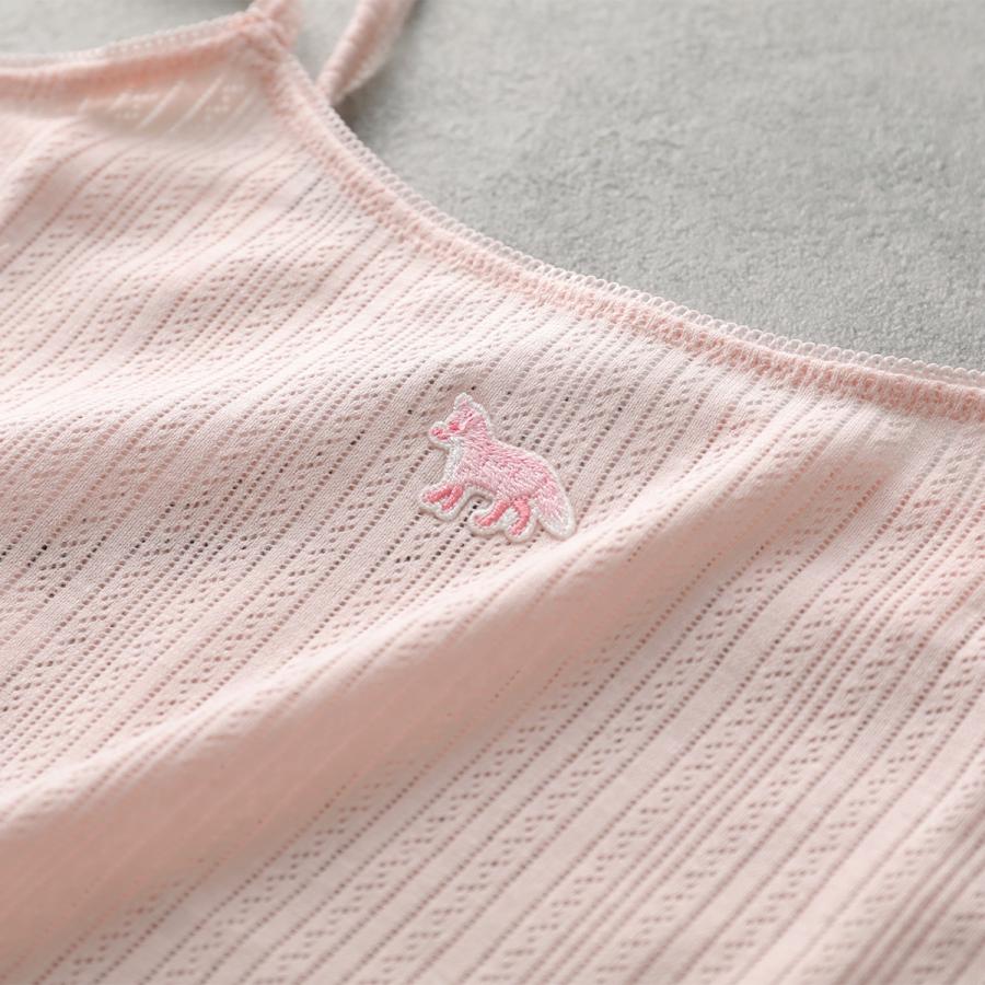 メゾンキツネ ロゴパッチ トップ キャミソール ピンク MAISON KITSUNE（メゾン キツネ） キャミソール OW00608 KA0027