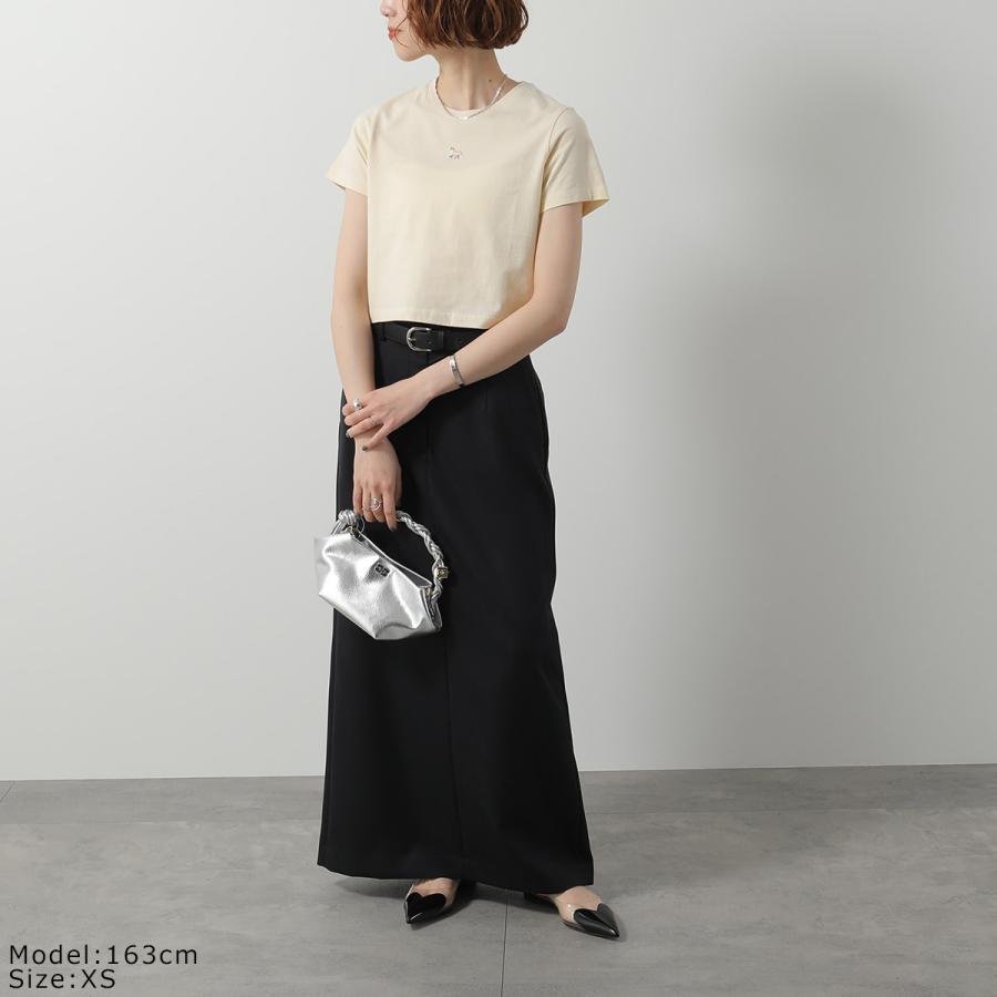 メゾン キツネ MAISON KITSUNE  Tシャツ レディース フォックスヘッド パッチ ショートスリーブシャツ レギュラー クルーネック 半袖 LW00105KJ0008 0001 lw00105kj00080001_6.jpg