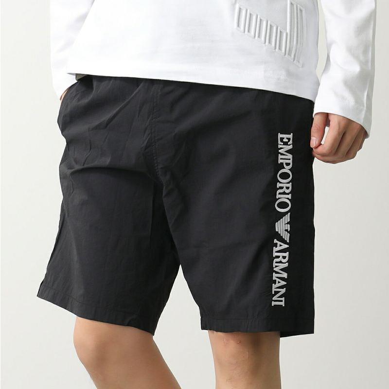 美品　エンポリオアルマーニ　水着　スイムウェア　ショーツ　ハーフパンツ　黒 EMPORIO ARMANI エンポリオアルマーニ スイムショーツ BERMUDA