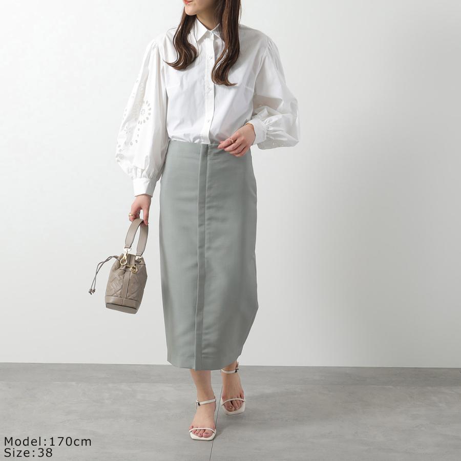 FENDI ロングスカート FENDI Pequin-stripe Midi Skirt | Blue | FARFETCH