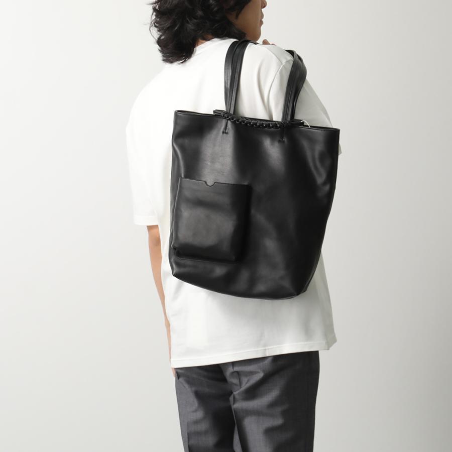 Sagan Vienna サガン ヴィエンナ トートバッグ PAZAR BOOK TOTE PACKABLE M_01PL メンズ レディース ラムレザー ブックトート 縦型 A4 鞄 BLACKの画像