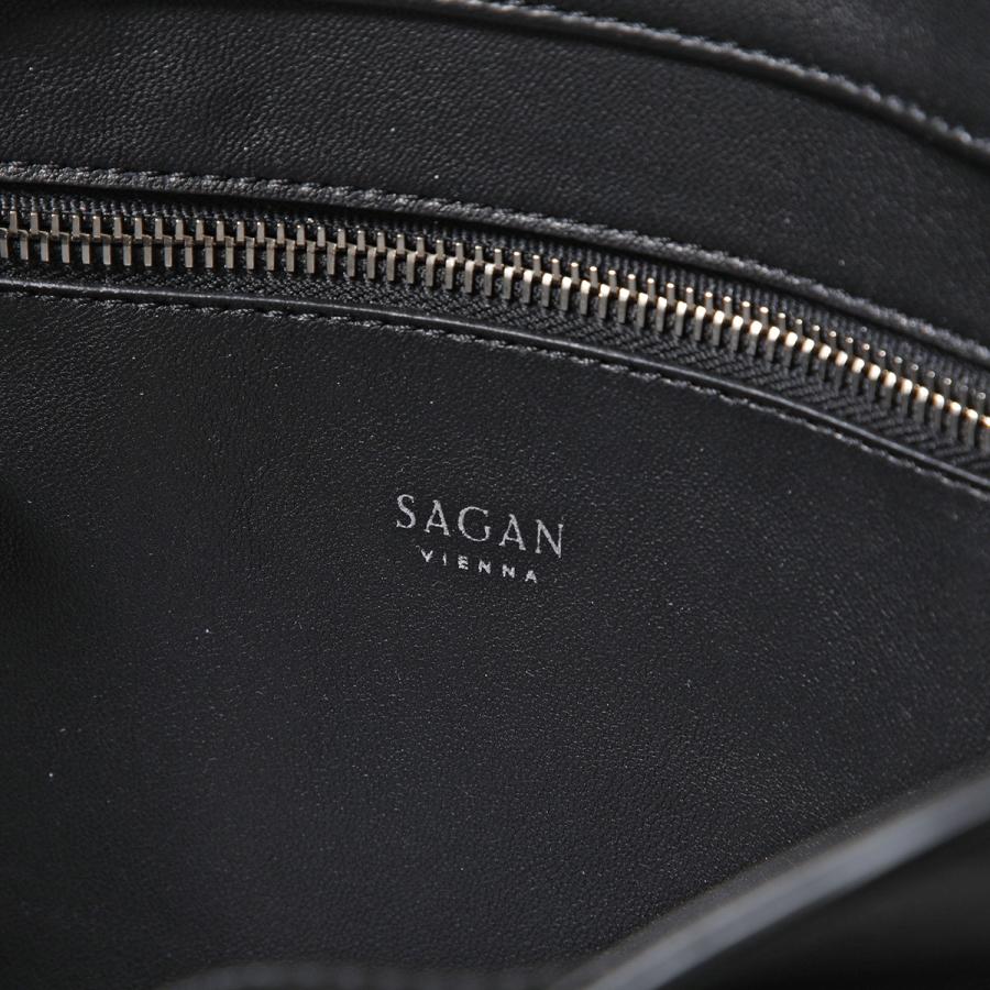 Sagan Vienna サガン ヴィエンナ トートバッグ PAZAR BOOK TOTE PACKABLE M_01PL メンズ レディース ラムレザー ブックトート 縦型 A4 鞄 BLACKの画像