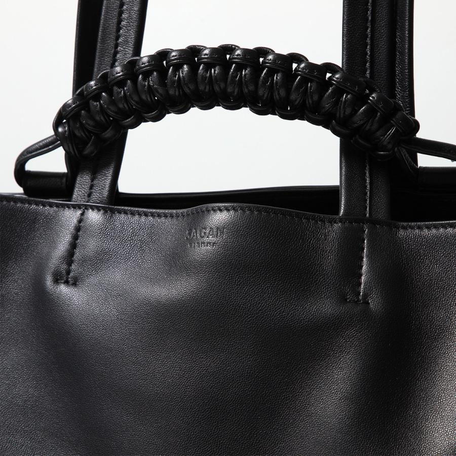 Sagan Vienna サガン ヴィエンナ トートバッグ PAZAR BOOK TOTE PACKABLE M_01PL メンズ レディース ラムレザー ブックトート 縦型 A4 鞄 BLACKの画像