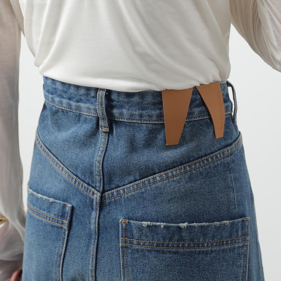 DARKPARK ダークパーク ジーンズ  INES FOLD OVER DENIM WTR19 DBL01 レディース デニム パンツ ウォッシュ ハイウエスト レザーパッチ W053の画像