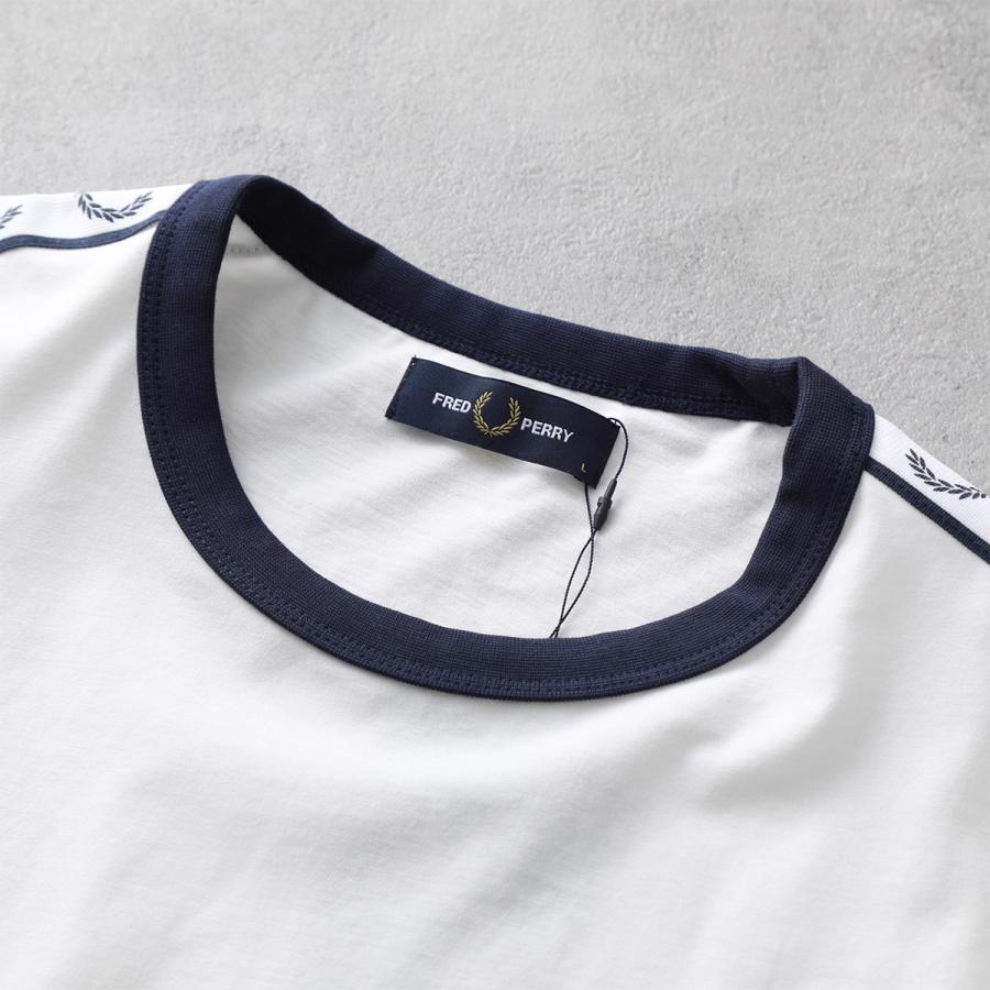 FRED PERRY フレッドペリー Tシャツ TAPED RINGER T-SHIRT M4620 メンズ レディース 半袖 カットソー クルーネック ロゴ 刺繍 カラー3色