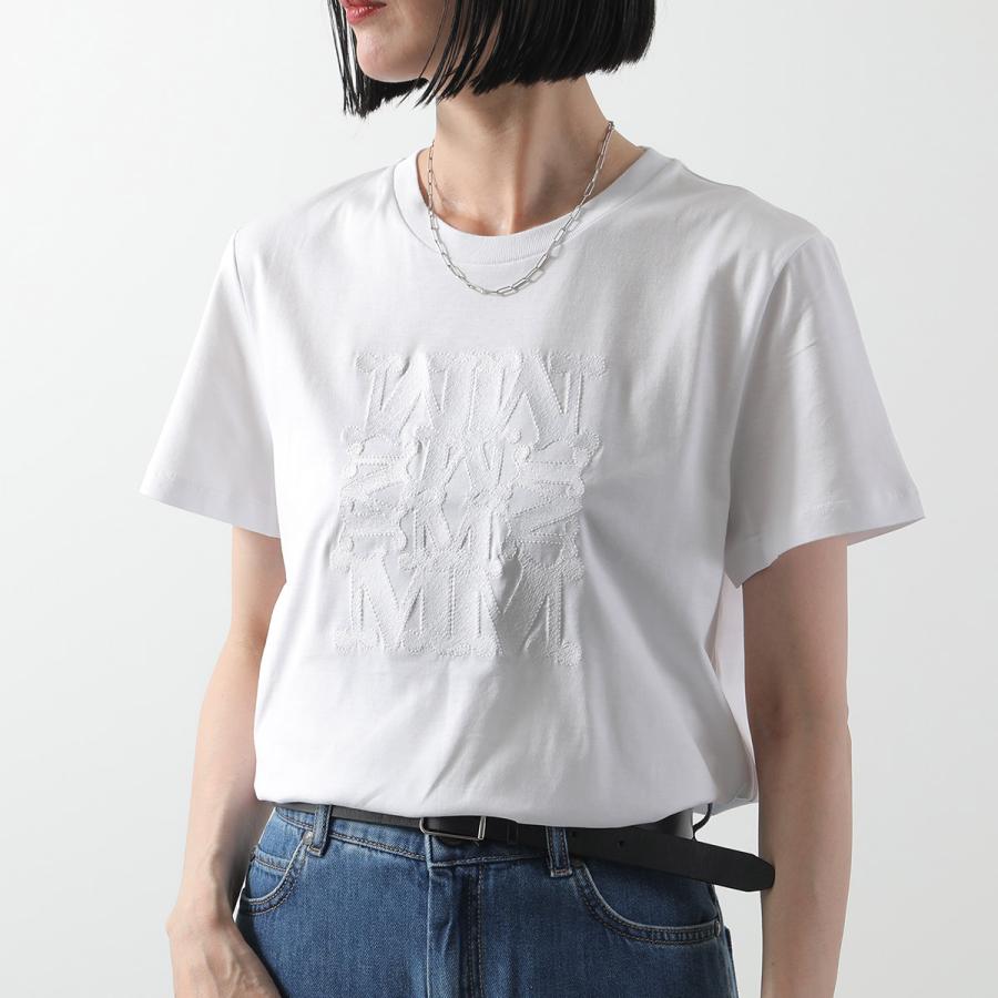 美品 マックスマーラ Max Mara Tシャツ カットソー 総柄 コットン トップス レディース イタリア製 M ホワイト/ブラック Max Mara（マックスマーラ） Tシャツ BRAVO ブラーボ レディース