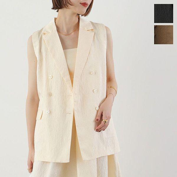 Torrazzo Donna（トラッゾドンナ） ベスト Jacquard long double vest