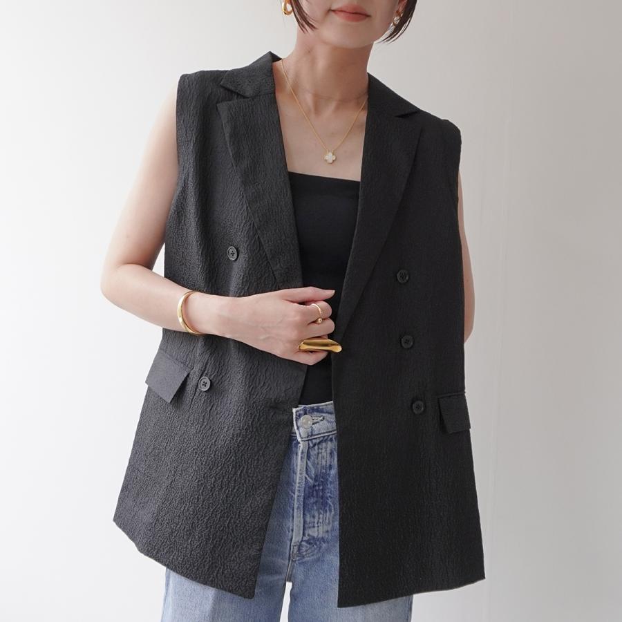 Torrazzo Donna（トラッゾドンナ） ベスト Jacquard long double vest