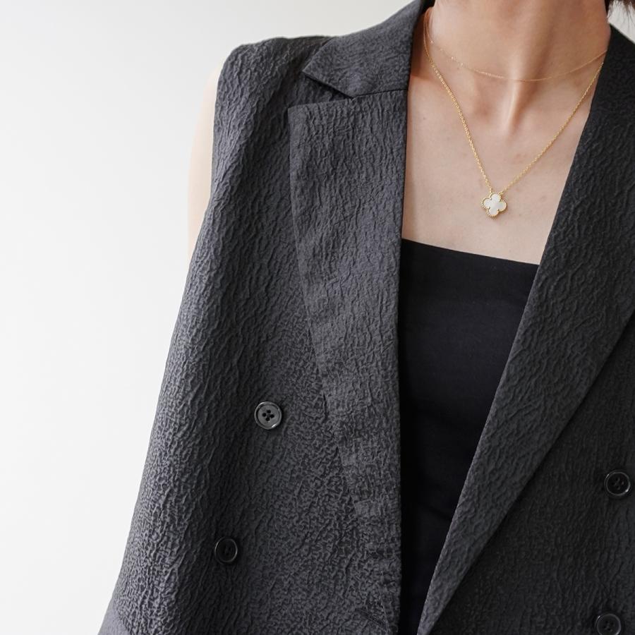 Torrazzo Donna（トラッゾドンナ） ベスト Jacquard long double vest