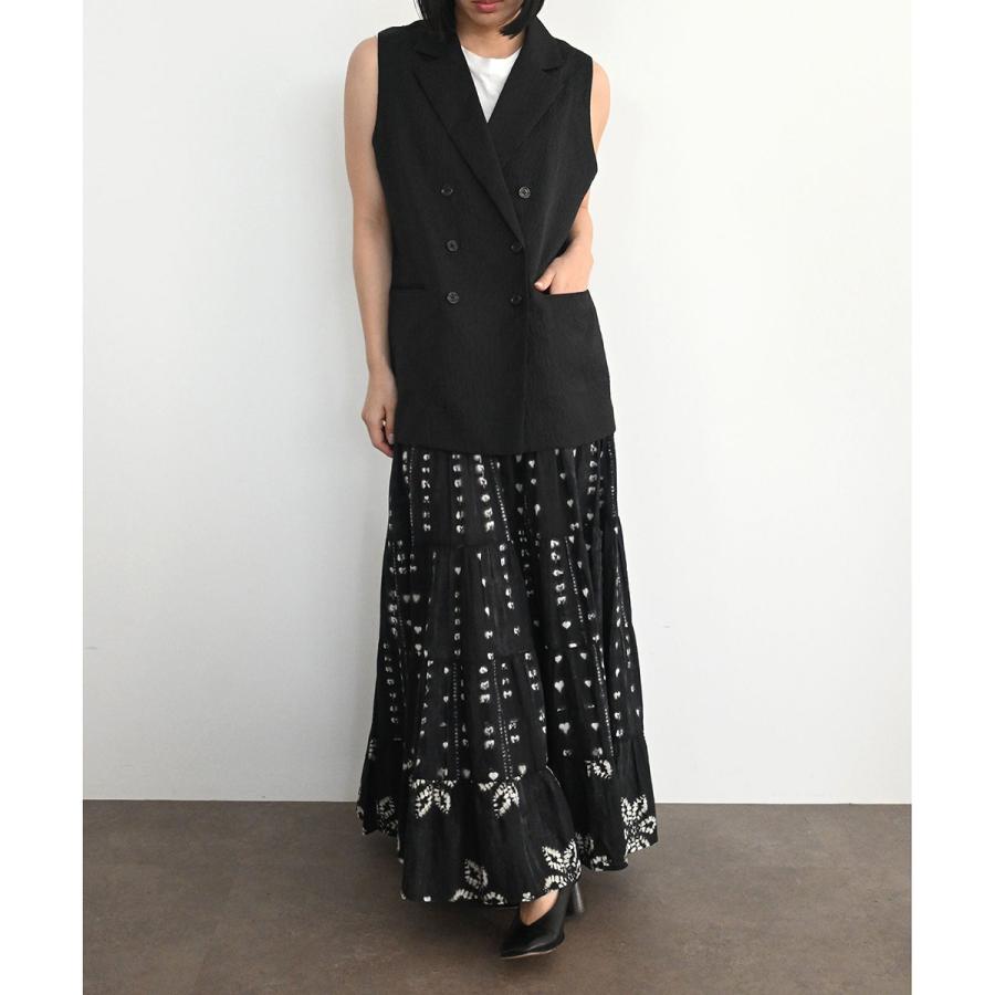 Torrazzo Donna（トラッゾドンナ） ベスト Jacquard long double vest