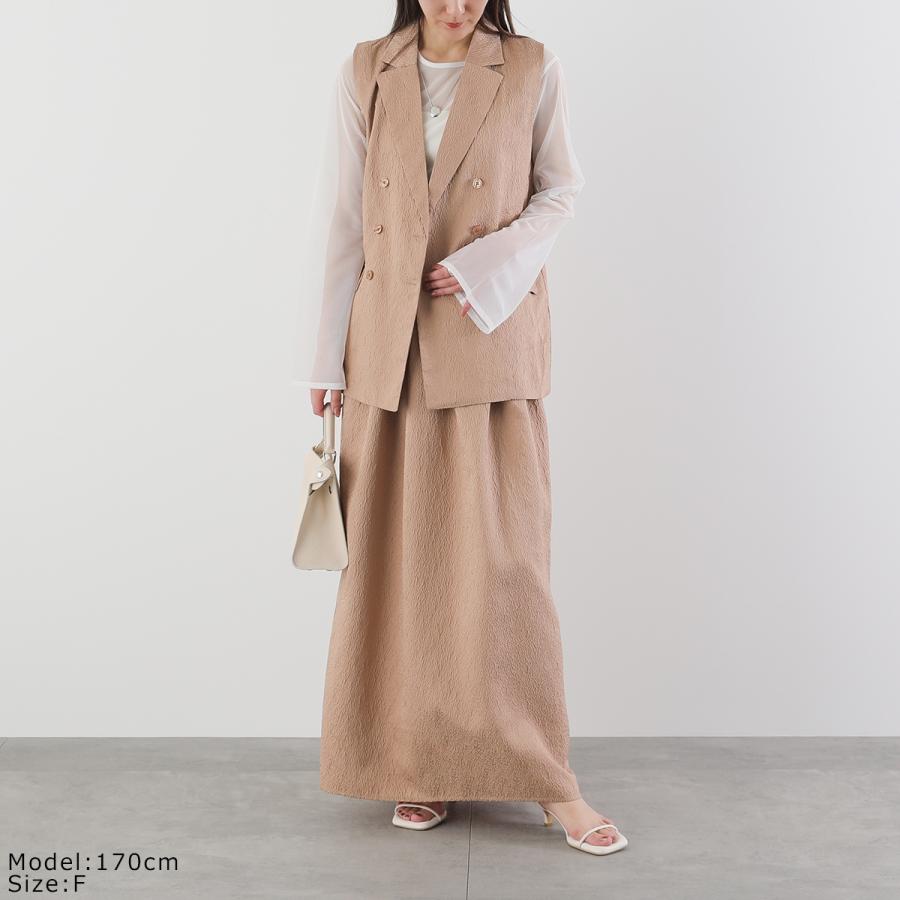 Torrazzo Donna（トラッゾドンナ） ベスト Jacquard long double vest