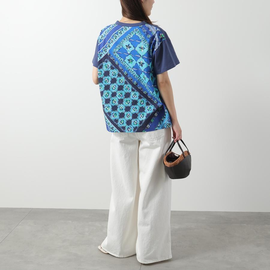 EMILIO PUCCI シルク プリント フリンジ 半袖ブラウス EMILIO PUCCI（エミリオプッチ） EMILIO PUCCI KIDS キッズ Tシャツ