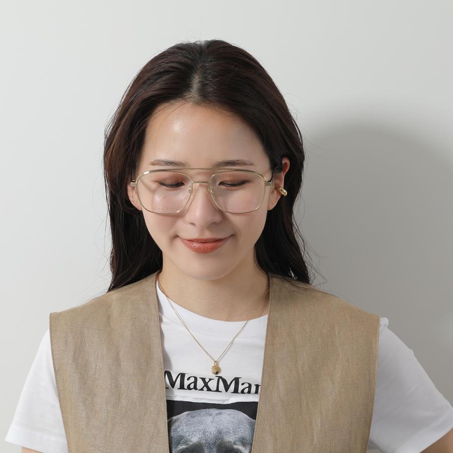GUCCI（グッチ） メガネ GG1103O レディース ティアドロップ型 ダブル