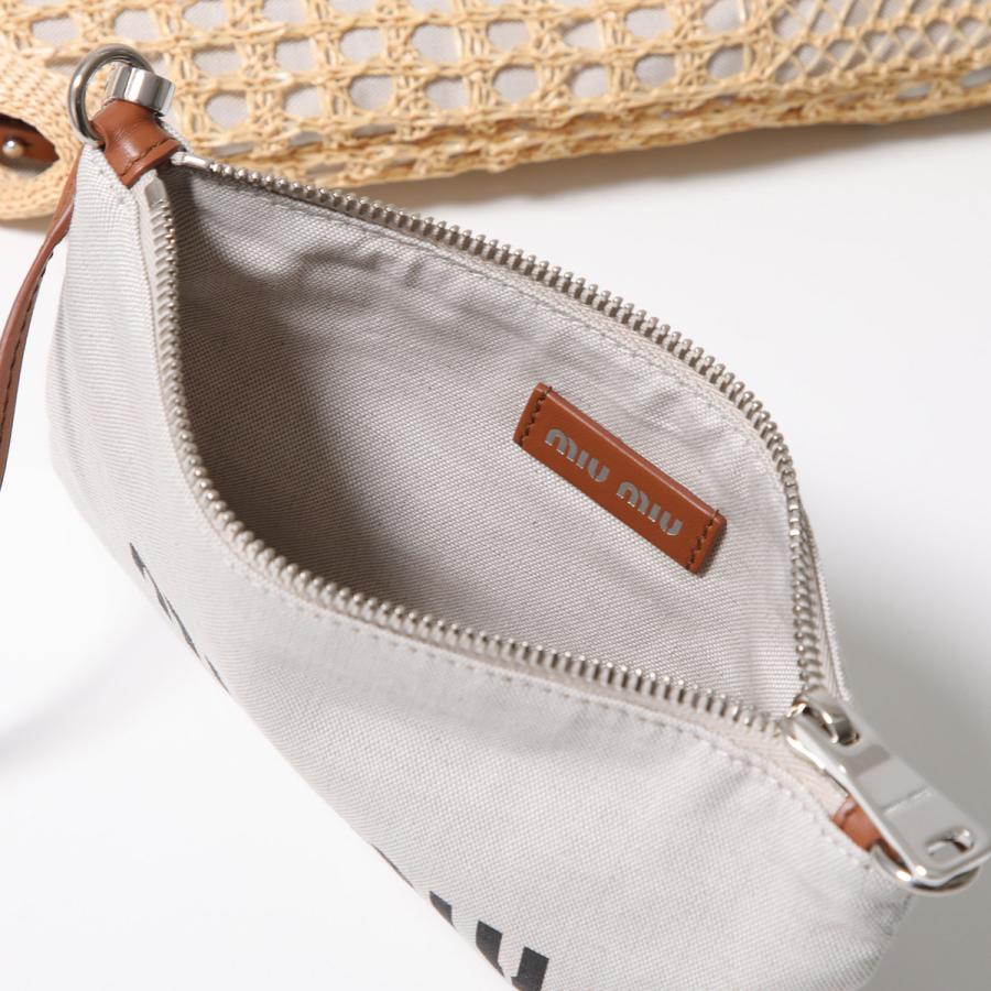 難あり。ミュウミュウ ⭐︎アイビーラフィアリネンバッグ（ブラック miu MIUMIU ミュウミュウ トートバッグ 5BG231 ADO5 レディース