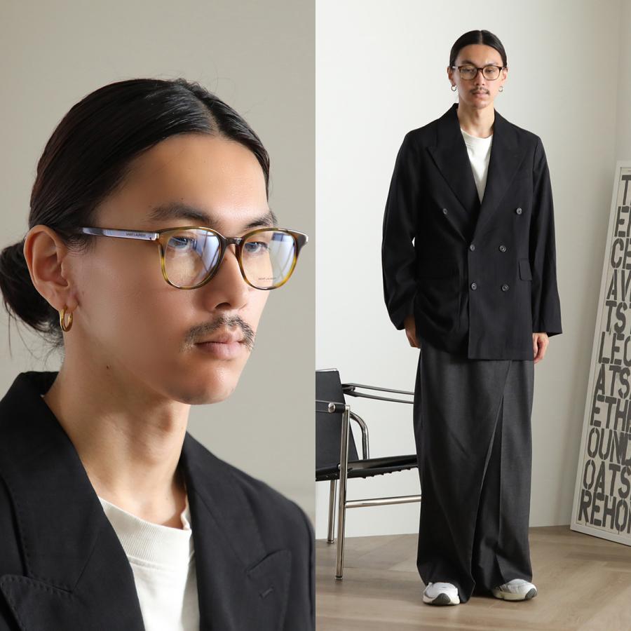 SAINT LAURENT サンローラン メガネ SL 523 メンズ ボストン型 セル