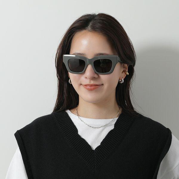 【美品】バレンシアガ　サングラス　BBロゴ　グリーン　シルバー　希少 BALENCIAGA - 極美品△BALENCIAGA バレンシアガ BB0229S ミラーレンズ