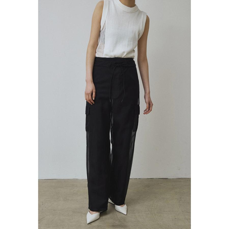 Abor アボア パンツ Organdie Cargo Pants オーガンジーカーゴパンツ