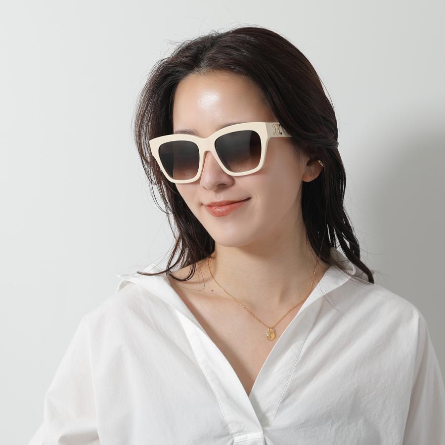 CELINE セリーヌ トリオンフ スクエア サングラス アイボリー CELINE セリーヌ トリオンフ スクエア サングラス アイボリー