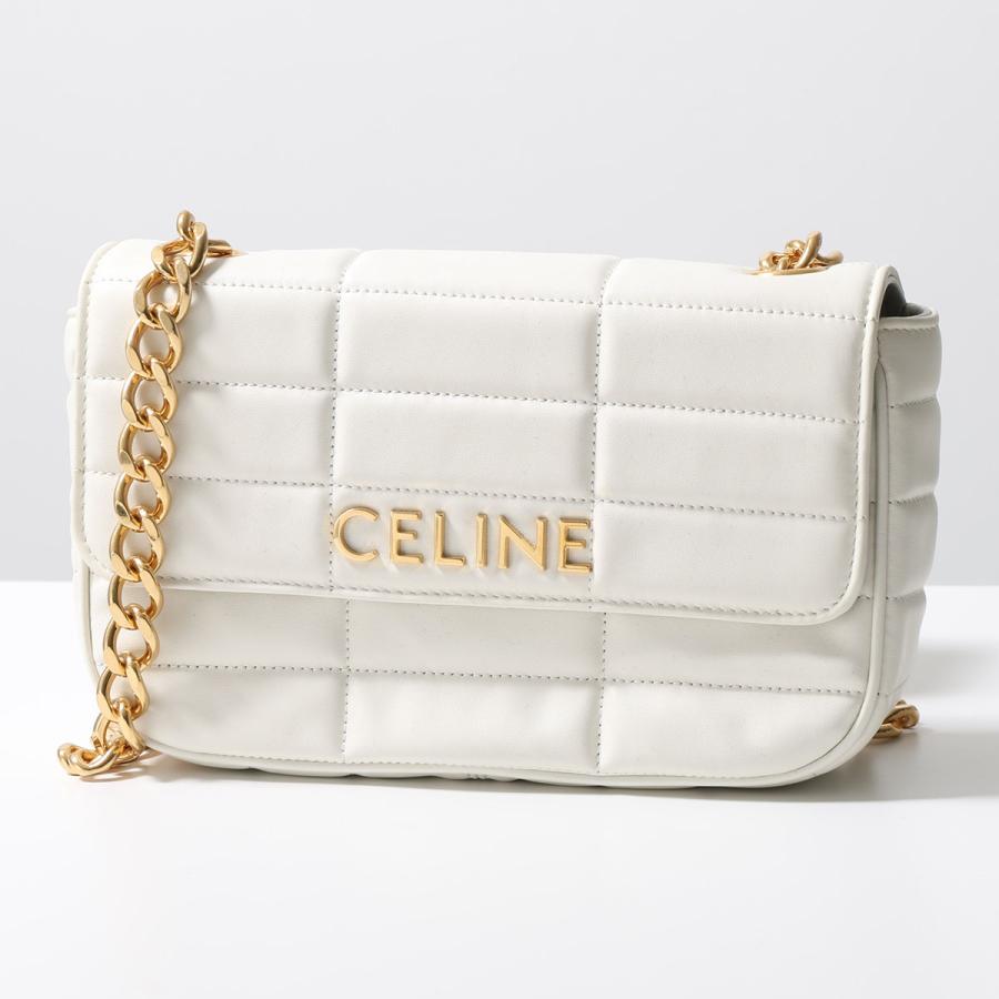 CELINE ホワイト ストライプ ショルダーバッグ CELINE（セリーヌ） ショルダーバッグ MATELASSE MONOCHROME