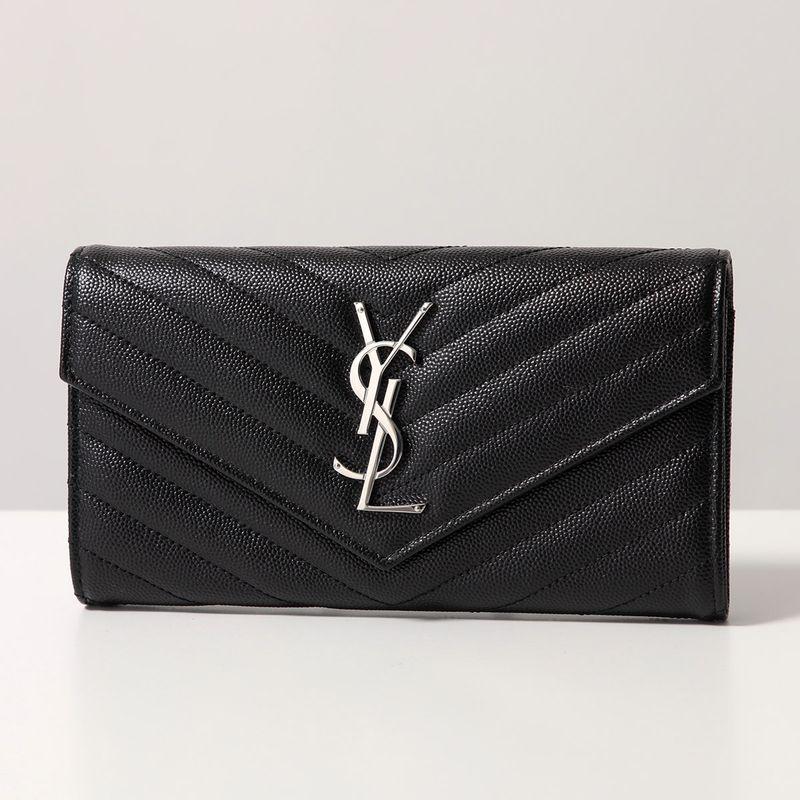 SAINT LAURENT サンローラン 二つ折り長財布 372264 BOW01 レディース