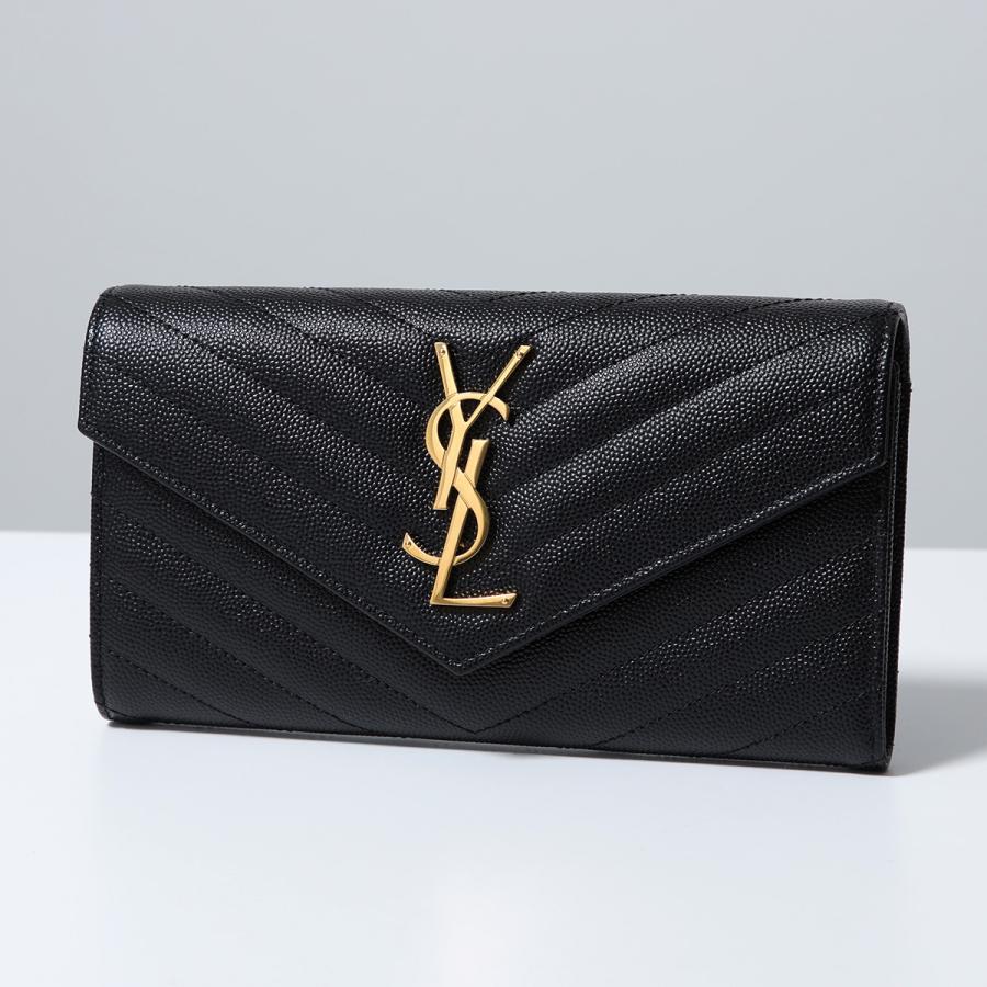 SAINT LAURENT サンローラン 二つ折り長財布 372264 BOW01 レディース