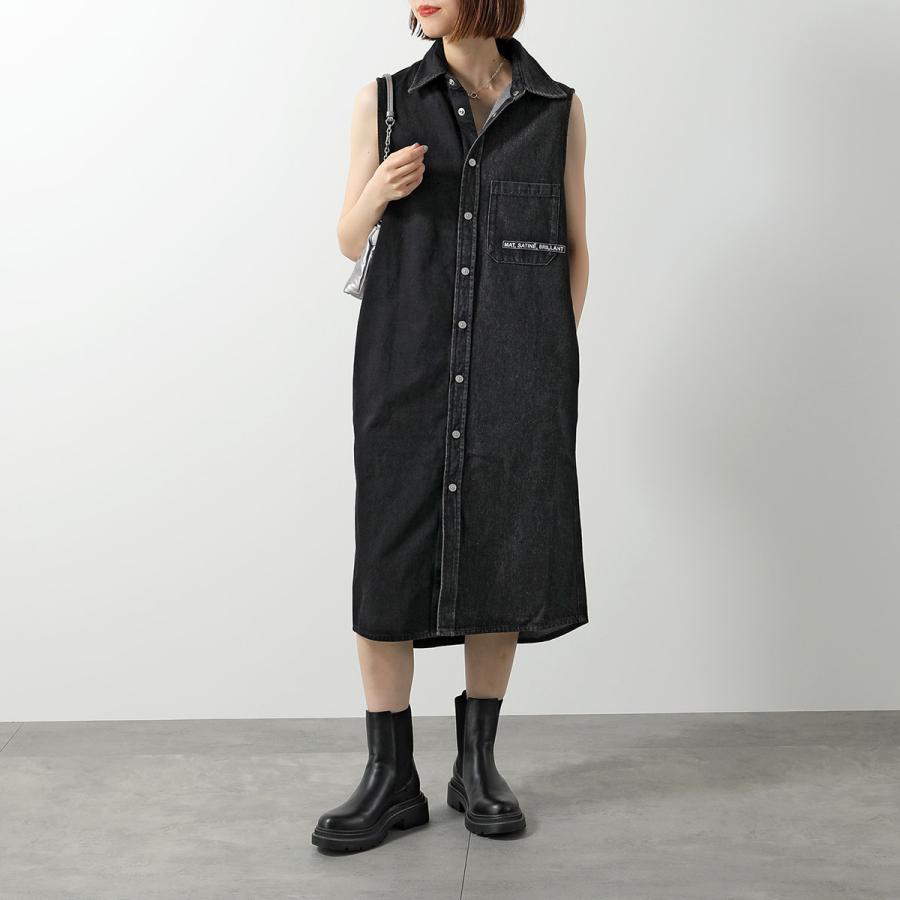 MM⑥エムエムシックスメゾンマルジェラ　デニム　チュニック　ワンピース　トップス 新品 MM6 メゾン マルジェラワッペンロゴ オーバーサイズ デニム