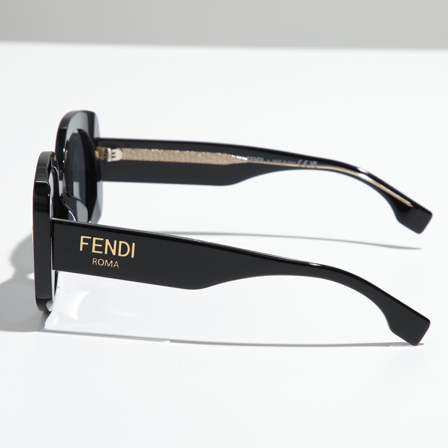 FENDI SL7073 オーバル型サングラス イタリア製 フルリム ケース付 FENDI（フェンディ） サングラス ROMA ローマ FE40137F レディース