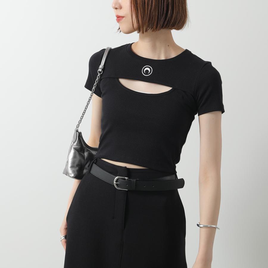 新品ブラックXS【マリーンセル】 ショートTシャツ CROPTOP 新品ブラックXS【マリーンセル】 ショートTシャツ CROPTOP 新品