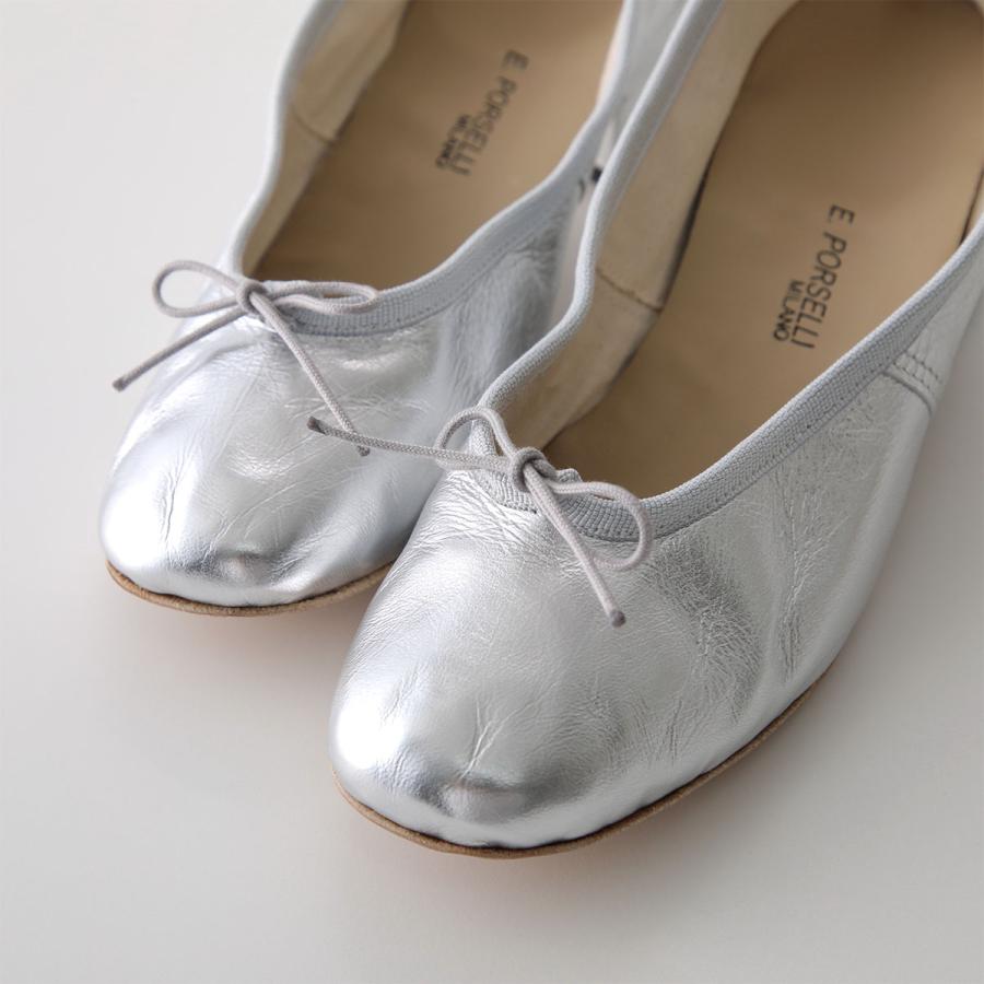E.PORSELLI PORSELLI ポルセリ パンプス BALLERINE 95LAMINATA HEEL