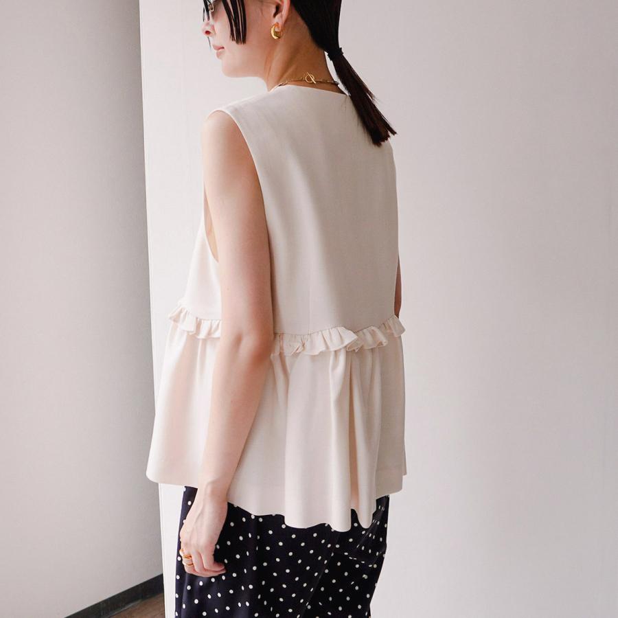 Sono（ソーノ） ベスト S252JV012 レディース フリル ジレ