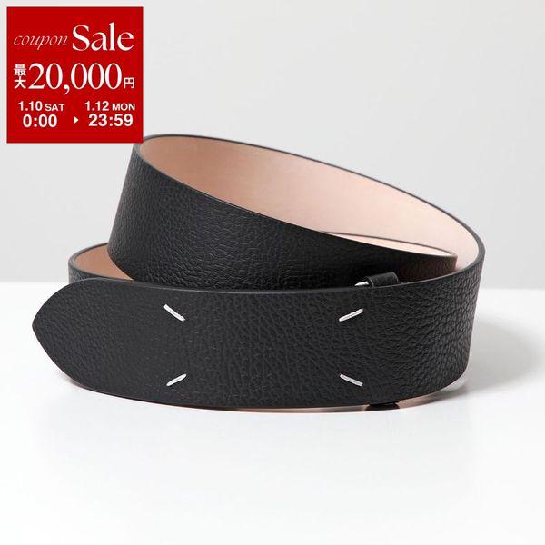○★新品 未使用 メゾンマルジェラ 4ステッチベルト レザーベルト ブラック M Maison Margiela（メゾンマルジェラ） ベルト FOUR STITCHES LEATHER
