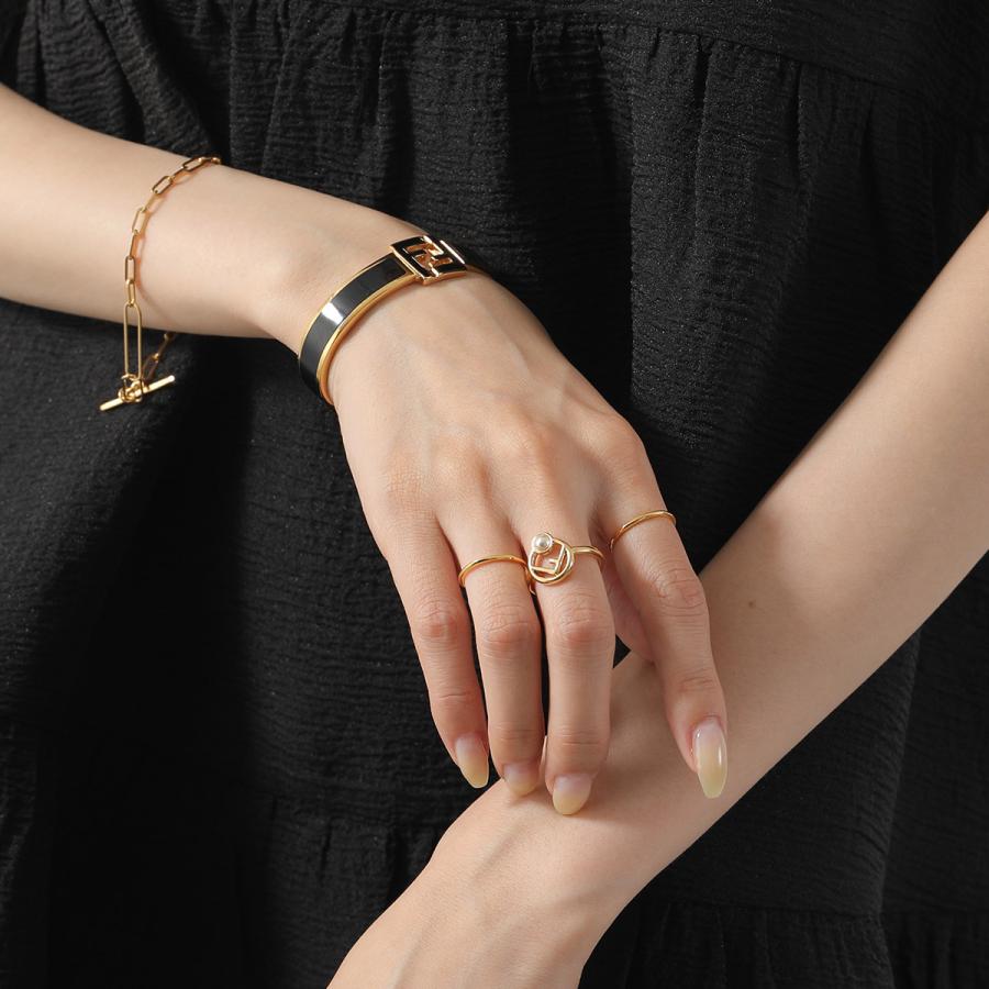 FENDI（フェンディ） リング 8AK182 A5TO レディース ロゴ パール装飾