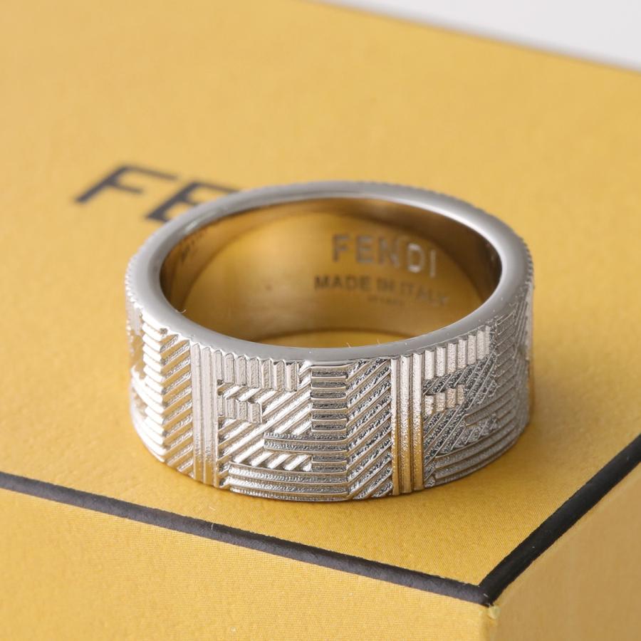 FENDI（フェンディ） リング 7AJ762 B08 メンズ シャドー FFロゴ 指輪