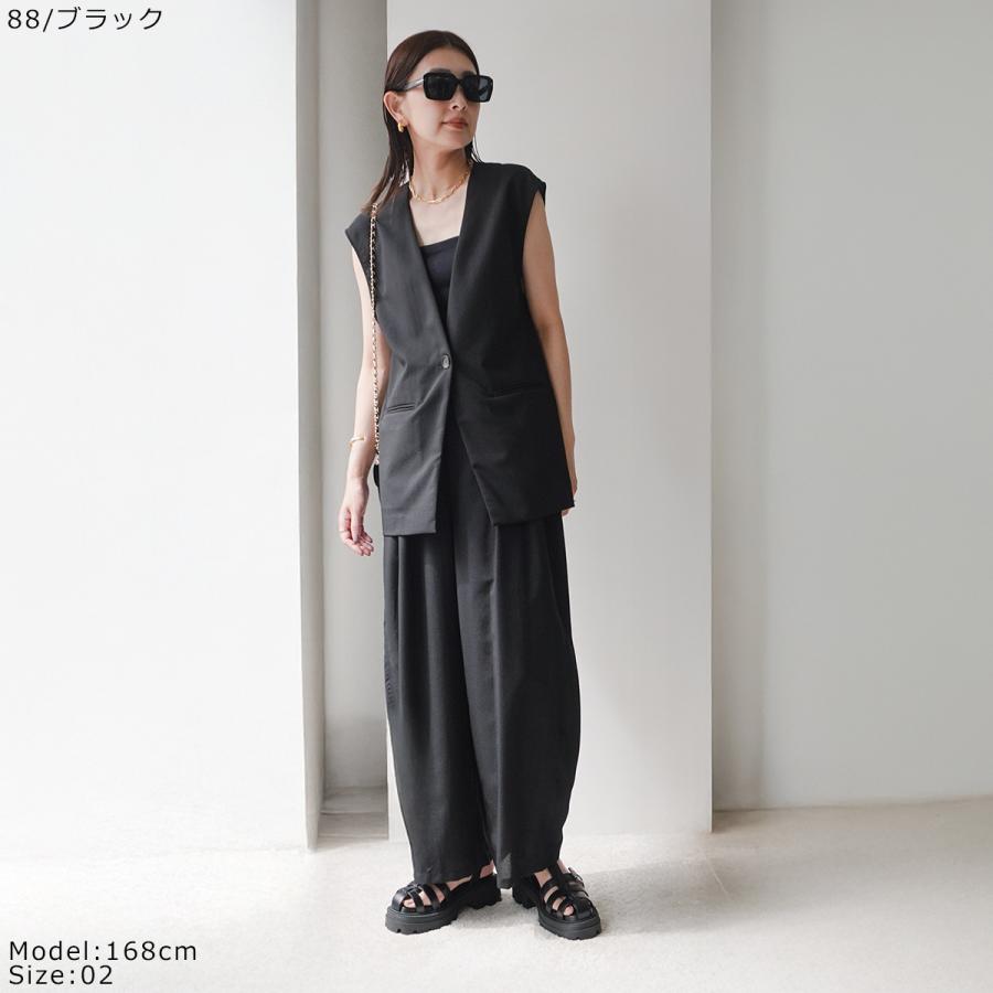 cloche（クロッシェ） クロシェ スラックス ドライジョーゼット 86553 レディース ワイドパンツ カーブパンツ コクーン イージー ...