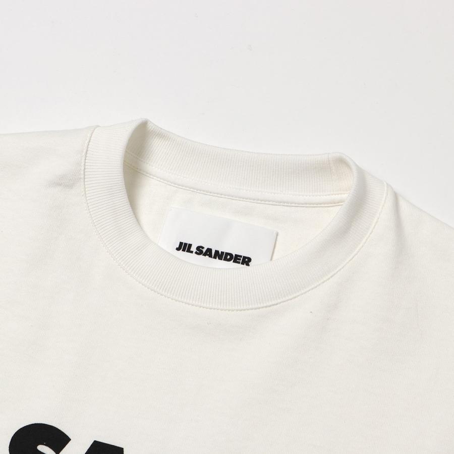 【訳あり-Mのみ】JIL SANDER ジルサンダー 半袖 Tシャツ J21GC0001 J45148 メンズ クルーネック オーバーサイズ カットソー ロゴT 102 J21GC0001J45148102の画像