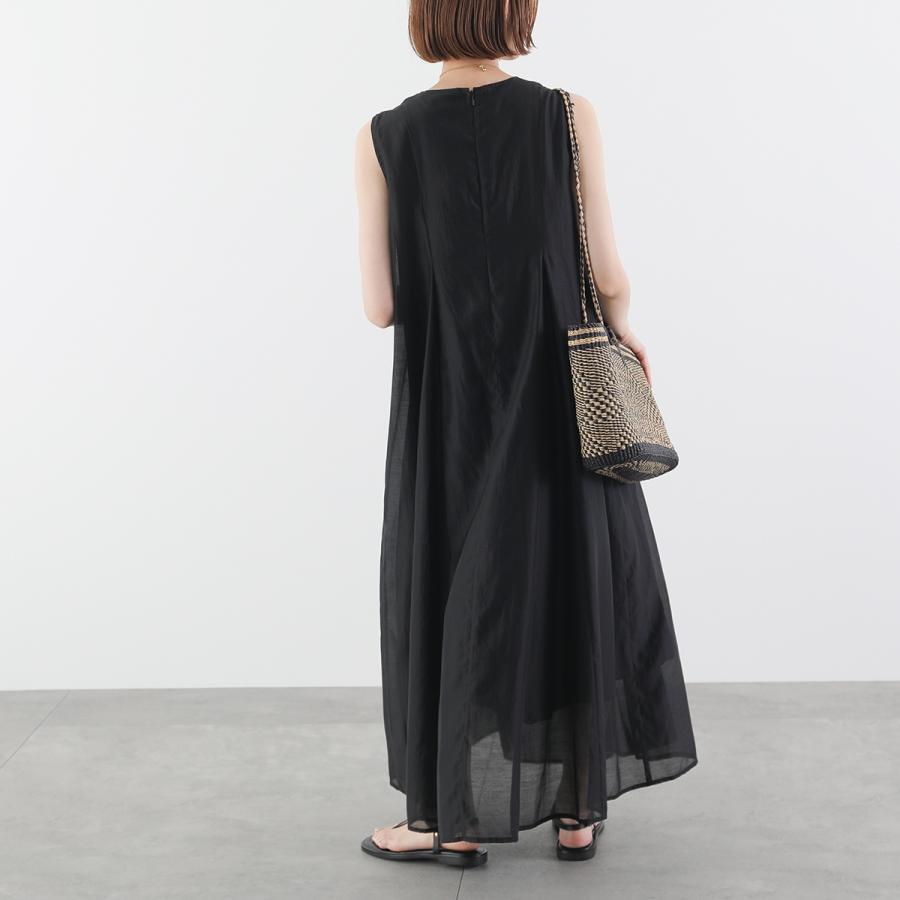 anana アナナ ワンピース a39-033 レディース フレア Aライン ノースリーブ ロング丈 ドレス カラー2色の画像